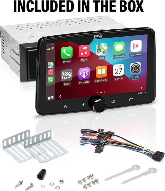 Alt view image 6 of 10 - BOSS Audio Systems Elite BE8ACP 1-DIN 8" Car Stereo, Apple CarPlay, Android Auto