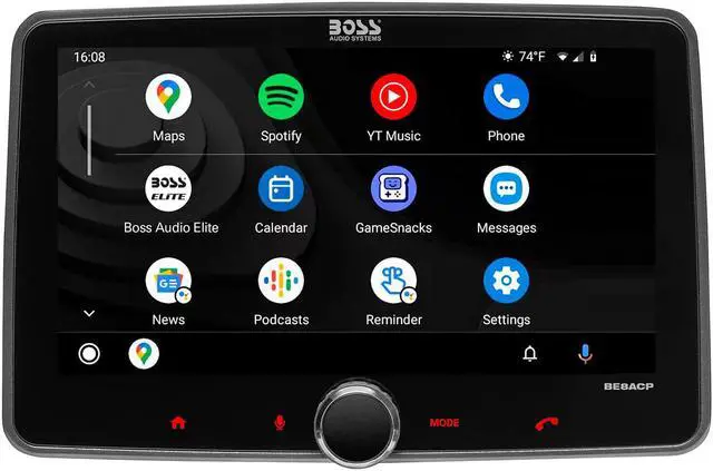 Alt view image 3 of 10 - BOSS Audio Systems Elite BE8ACP 1-DIN 8" Car Stereo, Apple CarPlay, Android Auto
