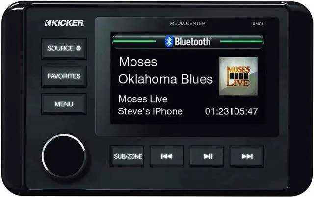 Alt view image 7 of 13 - Kicker 46KMC4 Marine Dual-Zone Stereo Receiver with Bluetooth