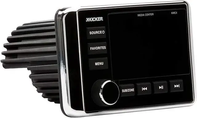Alt view image 9 of 13 - Kicker 46KMC4 Marine Dual-Zone Stereo Receiver with Bluetooth