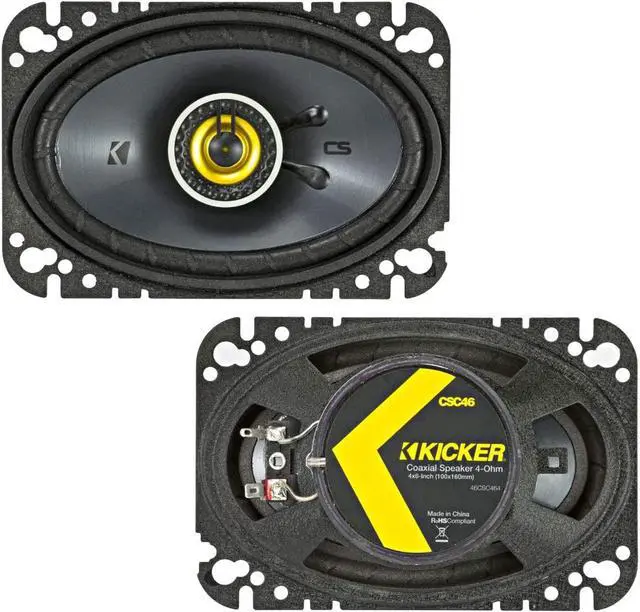 Alt view image 15 of 19 - Kicker CSC46 CS 4 x 6 Inch 150 Watt 4 Ohm 2-Way Car Audio Speaker System, Pair