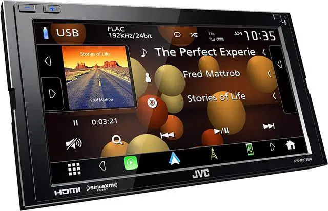 Alt view image 3 of 11 - JVC KW-M875BW 2-DIN Car Stereo, Wireless Apple CarPlay/AA, SXM, 13-Band EQ Radio