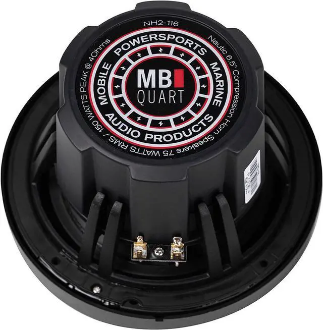Alt view image 11 of 11 - MB Quart NH2-116 Nautic 6.5 Inch Marine Compression Horn Speakers. Black, Silver and White Grills Included