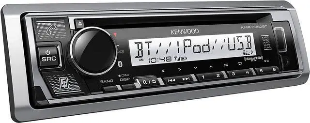 Alt view image 6 of 12 - Kenwood KMR-D382BT Marine CD-Receiver with Bluetooth & Conformal Coating
