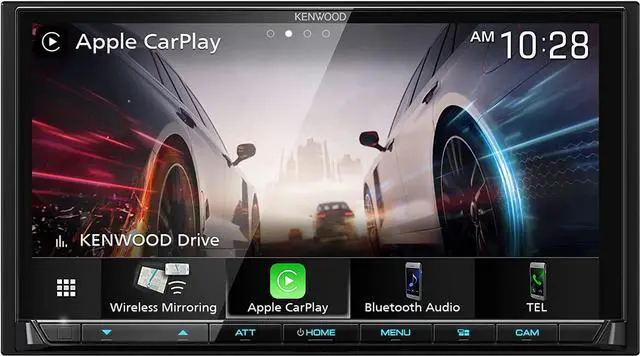 Alt view image 2 of 12 - Kenwood eXcelon DMX908S 7" Wireless Apple CarPlay/AA Receiver & DRV-N520 Camera