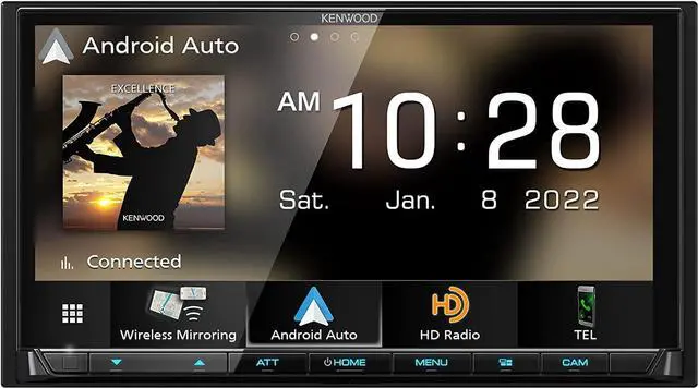 Alt view image 3 of 12 - Kenwood eXcelon DMX908S 7" Wireless Apple CarPlay/AA Receiver & DRV-N520 Camera
