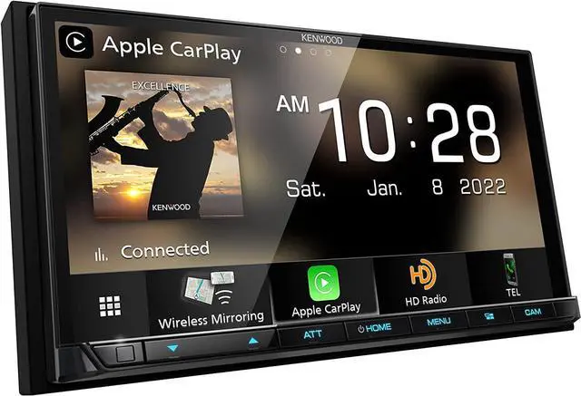 Alt view image 5 of 12 - Kenwood eXcelon DMX908S 7" Wireless Apple CarPlay/AA Receiver & DRV-N520 Camera