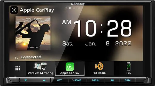 Alt view image 8 of 19 - KENWOOD DMX958XR EXCELON Reference 6.8" Full HD Capacitive Touchscreen Car Stereo Receiver, Wireless Apple Carplay/Android Auto, Bluetooth, AM/FM HD Radio, MP3 Player, USB Port, Double DIN, SiriusXM