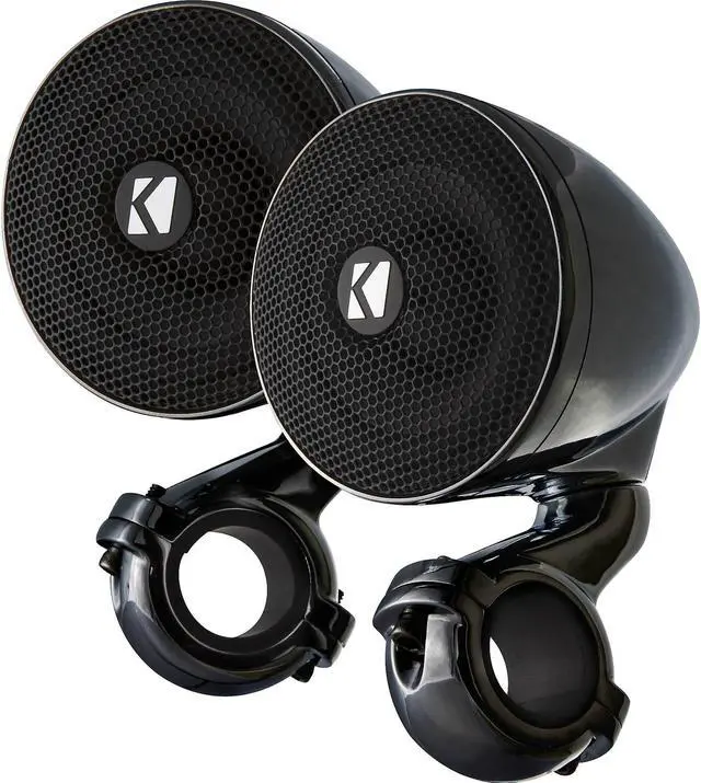 Main image of Kicker 47PSMB34 Motorcycle/Powersports Weatherproof PSM Speaker Pods 4 Ohm Black