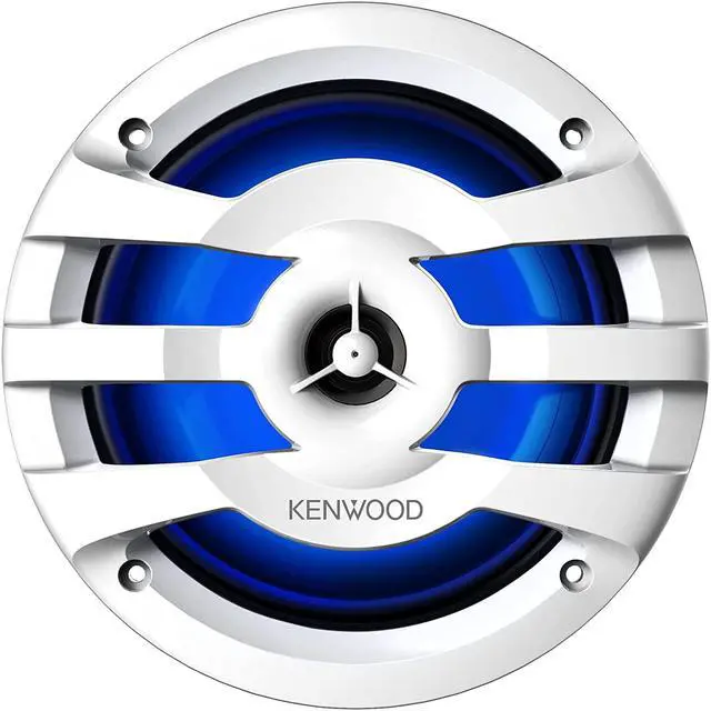 Alt view image 7 of 16 - Kenwood KFC1673MRWL 6 1/2 inch 2-way Marine Speakers w/ Grilles (Pair) - White