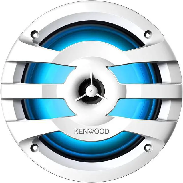 Alt view image 9 of 16 - Kenwood KFC1673MRWL 6 1/2 inch 2-way Marine Speakers w/ Grilles (Pair) - White