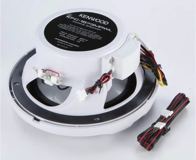 Alt view image 12 of 16 - Kenwood KFC1673MRWL 6 1/2 inch 2-way Marine Speakers w/ Grilles (Pair) - White