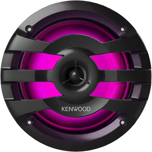 Alt view image 11 of 17 - KENWOOD KFC-1673MRBL 6.75" 2-Way Marine Speaker(Black) with RGB Lighting, Remote Control Included, 260 Max Power