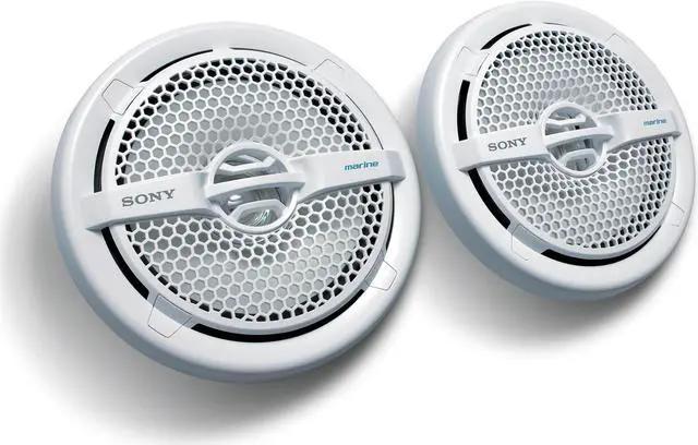 Alt view image 16 of 20 - Sony XS-MP1611 6.5 Inch 140 Watt Dual Cone Design Marine Speakers Stereo White