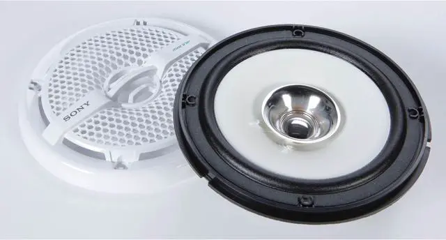 Alt view image 19 of 20 - Sony XS-MP1611 6.5 Inch 140 Watt Dual Cone Design Marine Speakers Stereo White