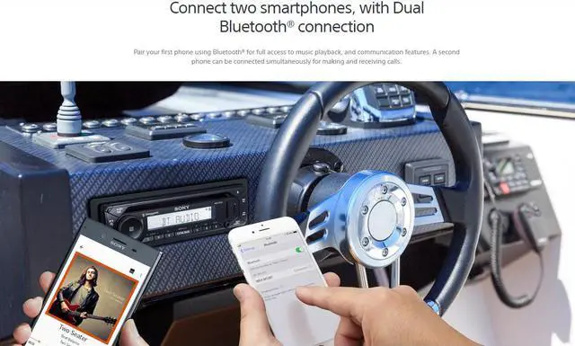 Alt view image 12 of 20 - Sony MEX-M72BT Marine CD Receiver with Bluetooth and SiriusXM Ready