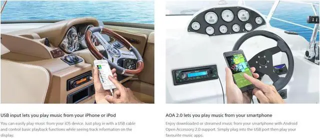 Alt view image 15 of 20 - Sony MEX-M72BT Marine CD Receiver with Bluetooth and SiriusXM Ready