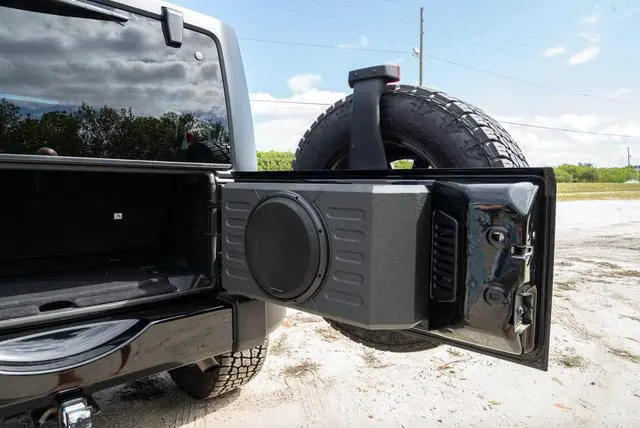 Alt view image 14 of 20 - Stinger TXJWB12 12" Swing Gate Mounted Subwoofer Enclosure For Jeep Wrangler JK/JKU, JL/JLU 2007-2022