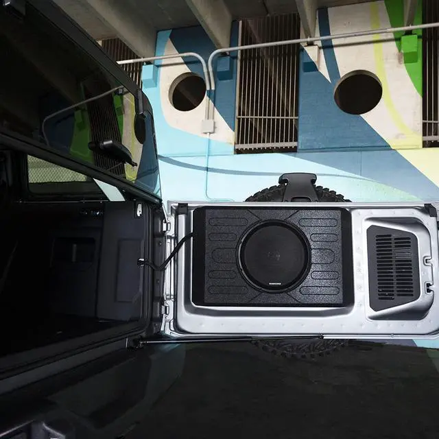 Alt view image 6 of 18 - Stinger TXFBB12 800 Watt Subwoofer Enclosure for 2021-Up Ford Bronco Tailgate