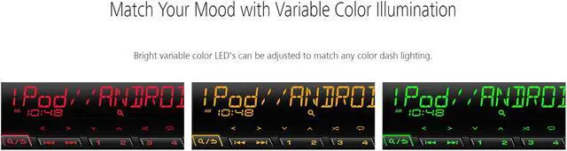 Alt view image 8 of 13 - Kenwood KMM-BT332U Digital Media Receiver with Bluetooth