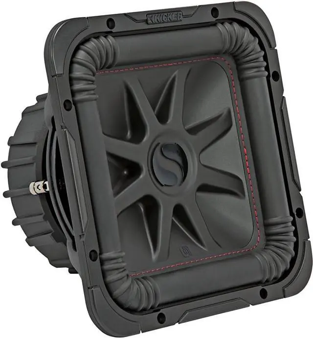 Alt view image 6 of 7 - Kicker 45L7R104 10" Car Audio Subwoofer, Solo-Baric DVC 4 Ohm 1000 W Square Sub