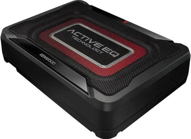 Alt view image 2 of 5 - Kenwood KSC-PSW7EQ Compact Powered Enclosed 160 W Car Audio Subwoofer w/ Remote