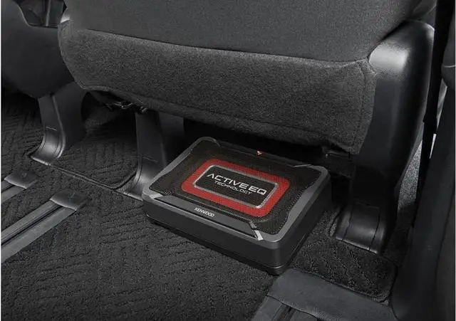 Alt view image 3 of 5 - Kenwood KSC-PSW7EQ Compact Powered Enclosed 160 W Car Audio Subwoofer w/ Remote