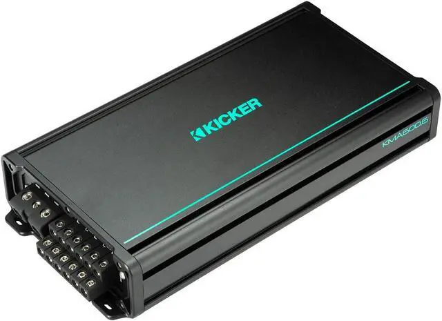 Main image of Kicker KMA600.6 6-Channel Weather-Resistant Full Range Marine Amplifier, 6x 100W