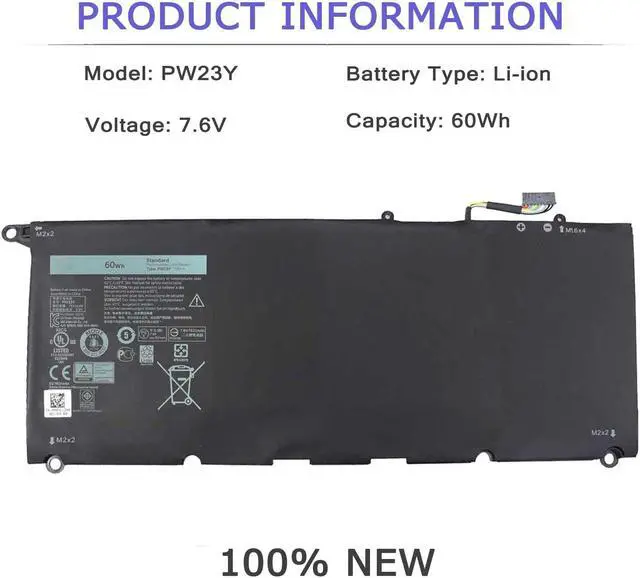 Alt view image 2 of 5 - Hecales PW23Y Dell XPS 13 9360 13-9360-D1605G 13-9360-D1605T 13-9360-D1609 13-9360-D1609G 13-9360-D1705G 13-9360-D1805T P54G002 Series P/N TP1GT RNP72 0RNP72 0TP1GT
