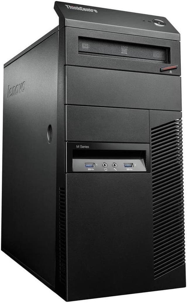 Main image of Lenovo ThinkCentre M93P MT Desktop PC, Intel Core i5-4570 3.2GHz, 16GB DDR3 RAM, 300GB HDD 256G SSD, DVD-RW, Nvidia Video Card w Cable for dual display, Win-10 Pro