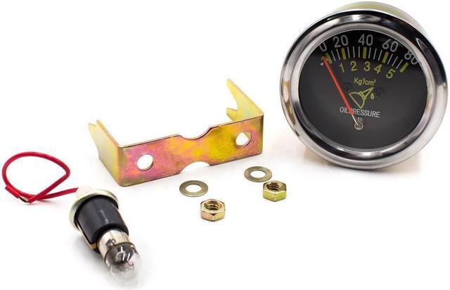 Alt view image 2 of 5 - FYUU 2 Inch 52mm Mechanical Car Oil Press Pressure Gauge Meter 0-80 PSI