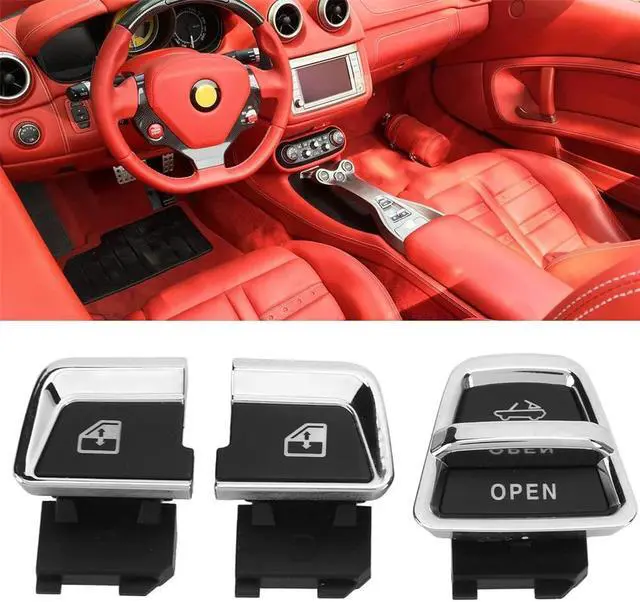 Alt view image 2 of 7 - Acaigel 3Pcs Power Window Switch Set 86257400 86257300 For Ferrari California 09-14 Usa