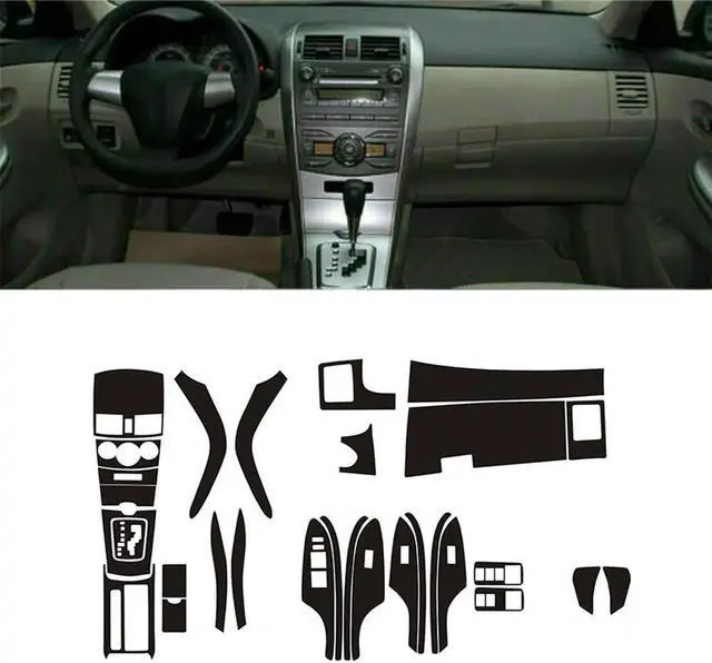 Main image of Acaigel 5D Carbon Fiber Car Center Console Trim Cover Sticker For Toyota Corolla 2007-13