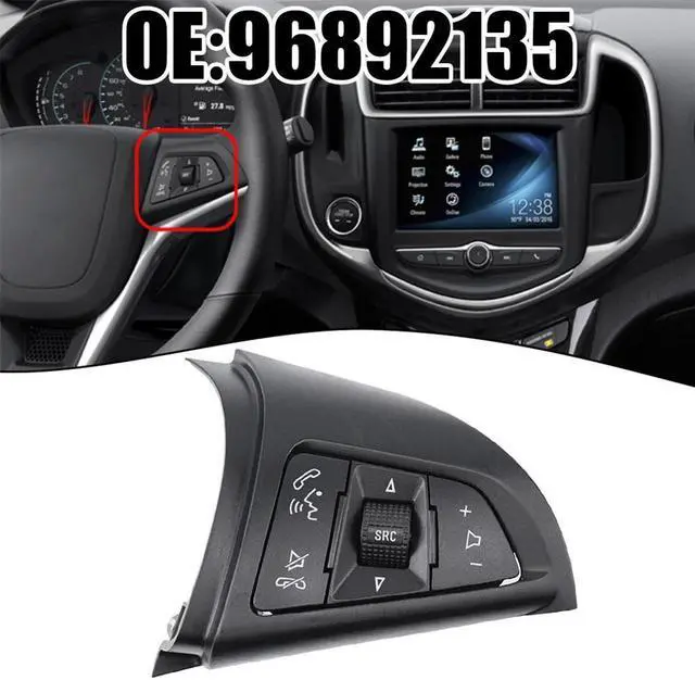 Alt view image 5 of 5 - Acaigel 96892135 Steering Wheel Audio Control Switch For Chevrolet Trax 2015-2016 1.4L