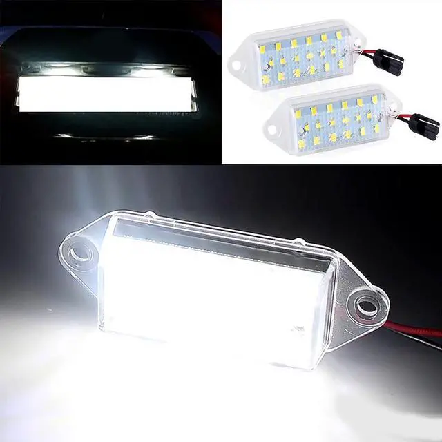Alt view image 4 of 5 - Yassdwbn 1Pair White Led Licence Plate Light 8341A099 For Mitsubishi Lancer Evo Viii Ix X