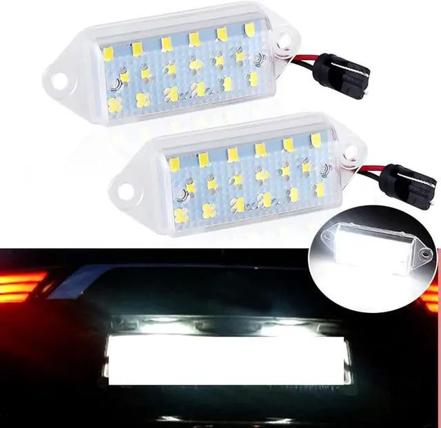 Alt view image 2 of 5 - Yassdwbn 1Pair White Led Licence Plate Light 8341A099 For Mitsubishi Lancer Evo Viii Ix X