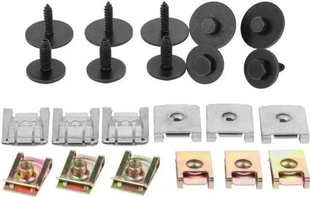 Alt view image 4 of 6 - Paiying 24Pcs/Set Engine Undertray Fixing Clips Screws Splashguard Fastener For Mercedes E Class W211