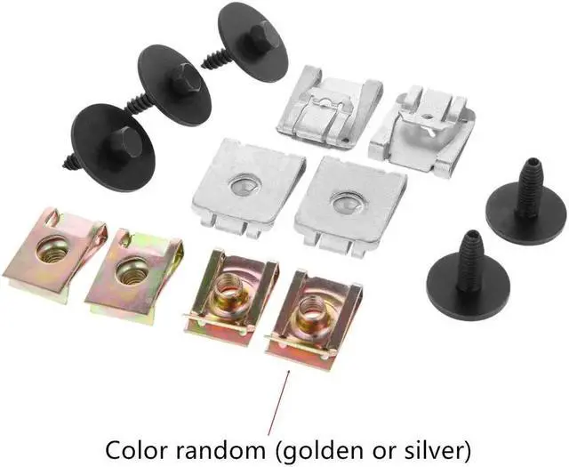 Alt view image 5 of 6 - Paiying 24Pcs/Set Engine Undertray Fixing Clips Screws Splashguard Fastener For Mercedes E Class W211