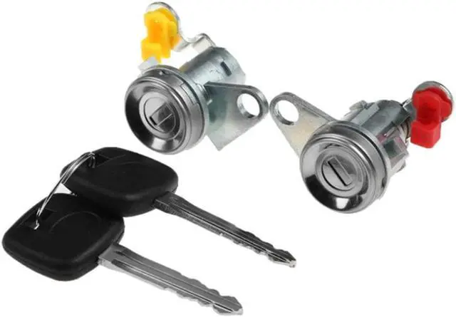 Alt view image 2 of 5 - Acaigel New Door Lock Cylinder W/ Keys 69051-12340 For 1993-1997 Toyota Corolla 1.6 1.8L