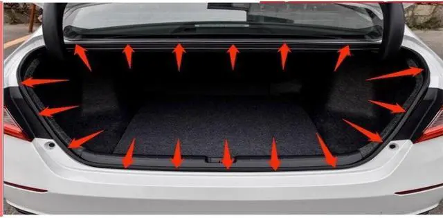 Alt view image 3 of 5 - Furulu Weatherstrip Trunk Lid Rubber Seal Fit For 2012-2015 Honda Civic