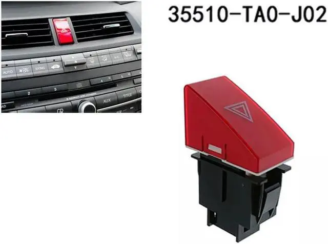 Alt view image 5 of 5 - Yassdwbn Hazard Switch Assy 35510-TA0-J02 For Honda Accord 2007-13 For Crosstour 2011-13