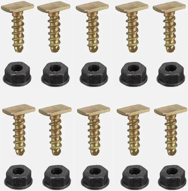 Alt view image 2 of 5 - Yassdwbn 10 × Nuts + 10 × Screws For Opel Combo Box / Station Wagon 5164900 90481593