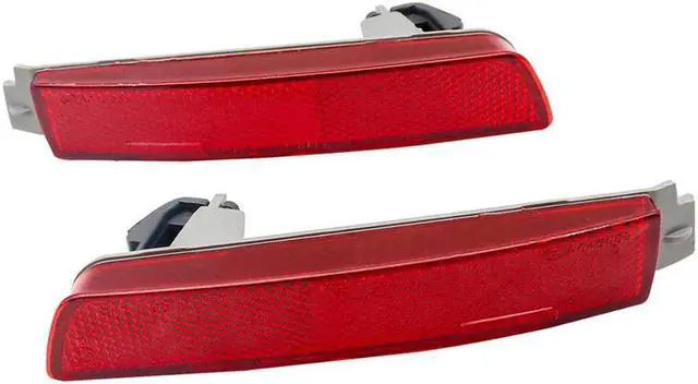 Alt view image 3 of 5 - Yassdwbn Car Rear Bumper Reflector Lamp Light Left+Right Lens For Nissan Sentra Infiniti