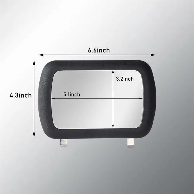 Alt view image 2 of 5 - Yassdwbn Black Car Vehicle Clip-on Sun Visor Vanity Mirror Sun-shading Cosmetic Mirror 1×