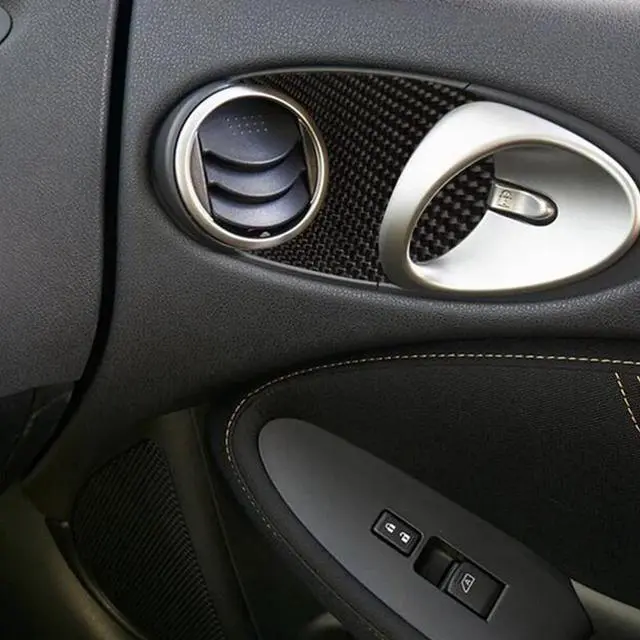 Alt view image 4 of 5 - Acaigel Carbon Fiber Interior Door Handle Bowl Panel Cover For Nissan