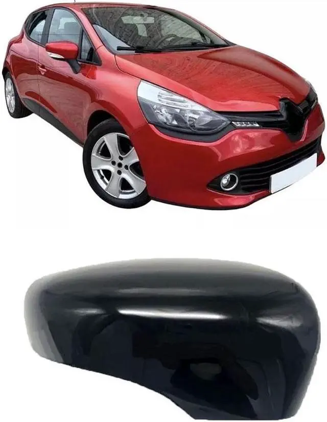 Alt view image 5 of 5 - Yassdwbn 1PC Right Side Wing Mirror Cover Black For Renault Clio MK4 2012-2020
