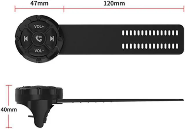 Alt view image 3 of 3 - Yassdwbn Wireless Bluetooth 5.3 Media Button Remote Controller For Car Motorbike ATV Bike