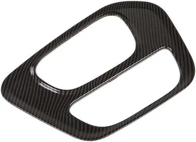 Alt view image 3 of 5 - Yassdwbn Center Gear Shift Panel Cover Decoration For Dodge Challenger  Carbon Fiber Look
