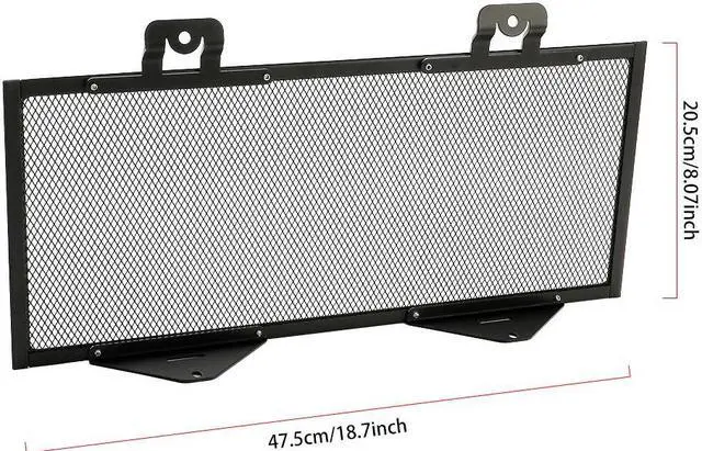 Alt view image 3 of 5 - Yassdwbn Aluminum Radiator Grille Mesh Fit For Can-Am Ryker 600 900 Rally 2019-2022 Black