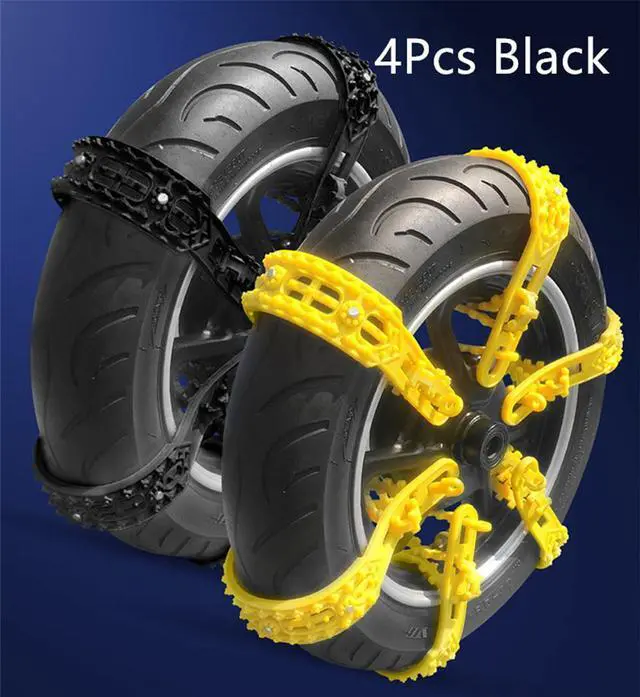 Alt view image 3 of 5 - Acaigel 4Pcs Anti-Skid Snow Chain Motorcycles Bicycles Wheels Tire Non-Slip Snow Chains
